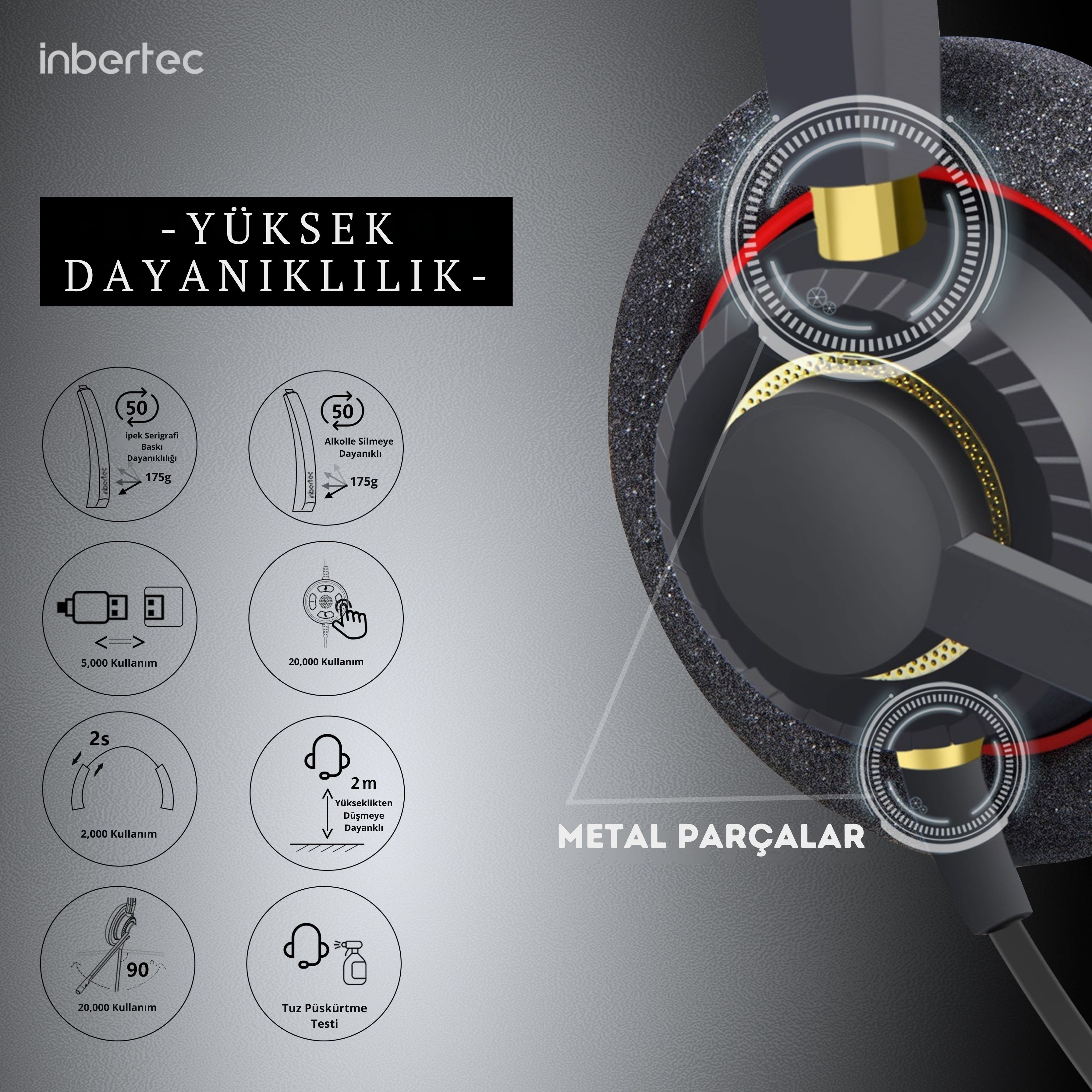 Inbertec UB815DM Duo &Ccedil;ağrı Merkezi Kulaklığı